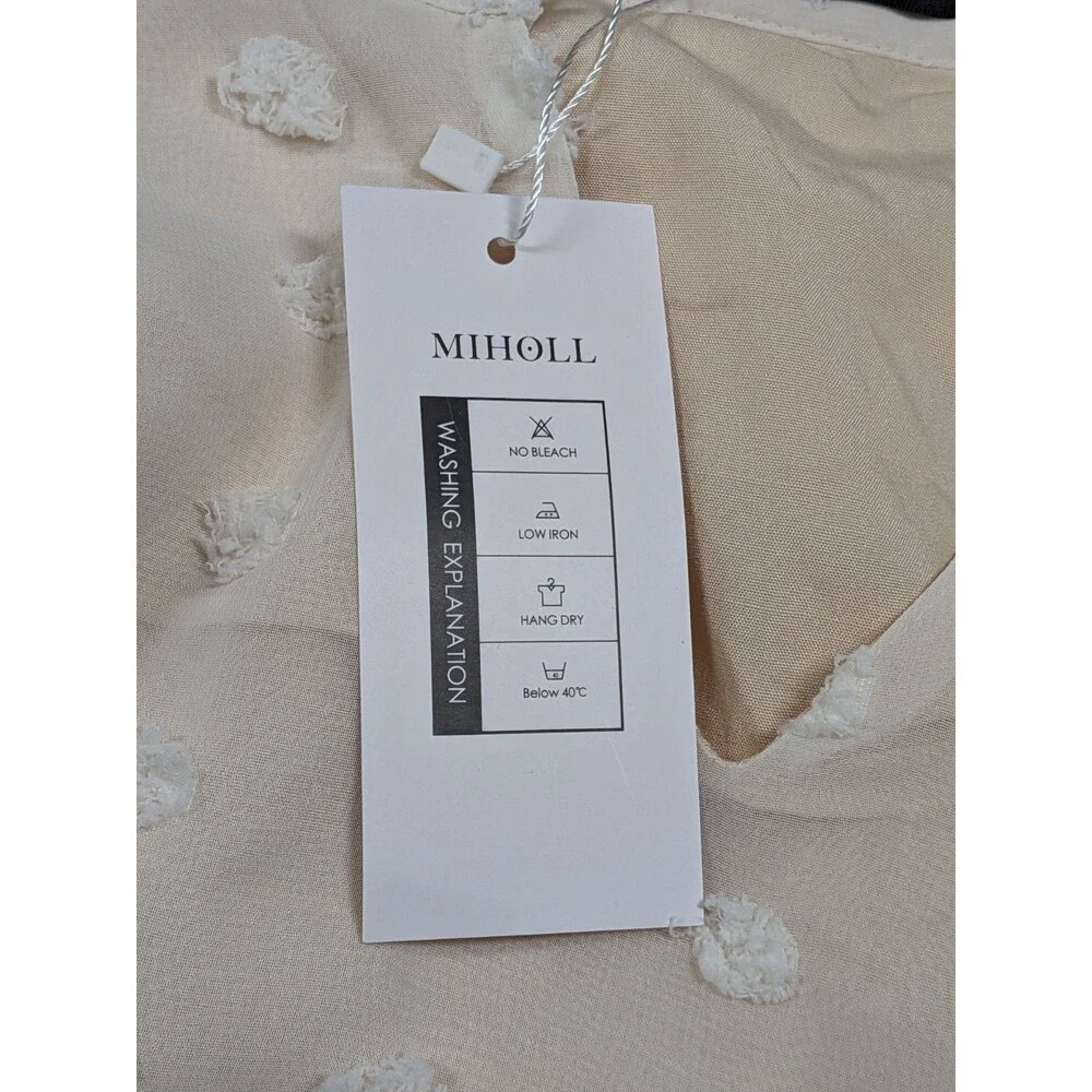 MIHOLL Dusty Pink & Ivory/Cream Swiss Dot Shift Dress XXL (2 dresses) - Picture 3 of 16